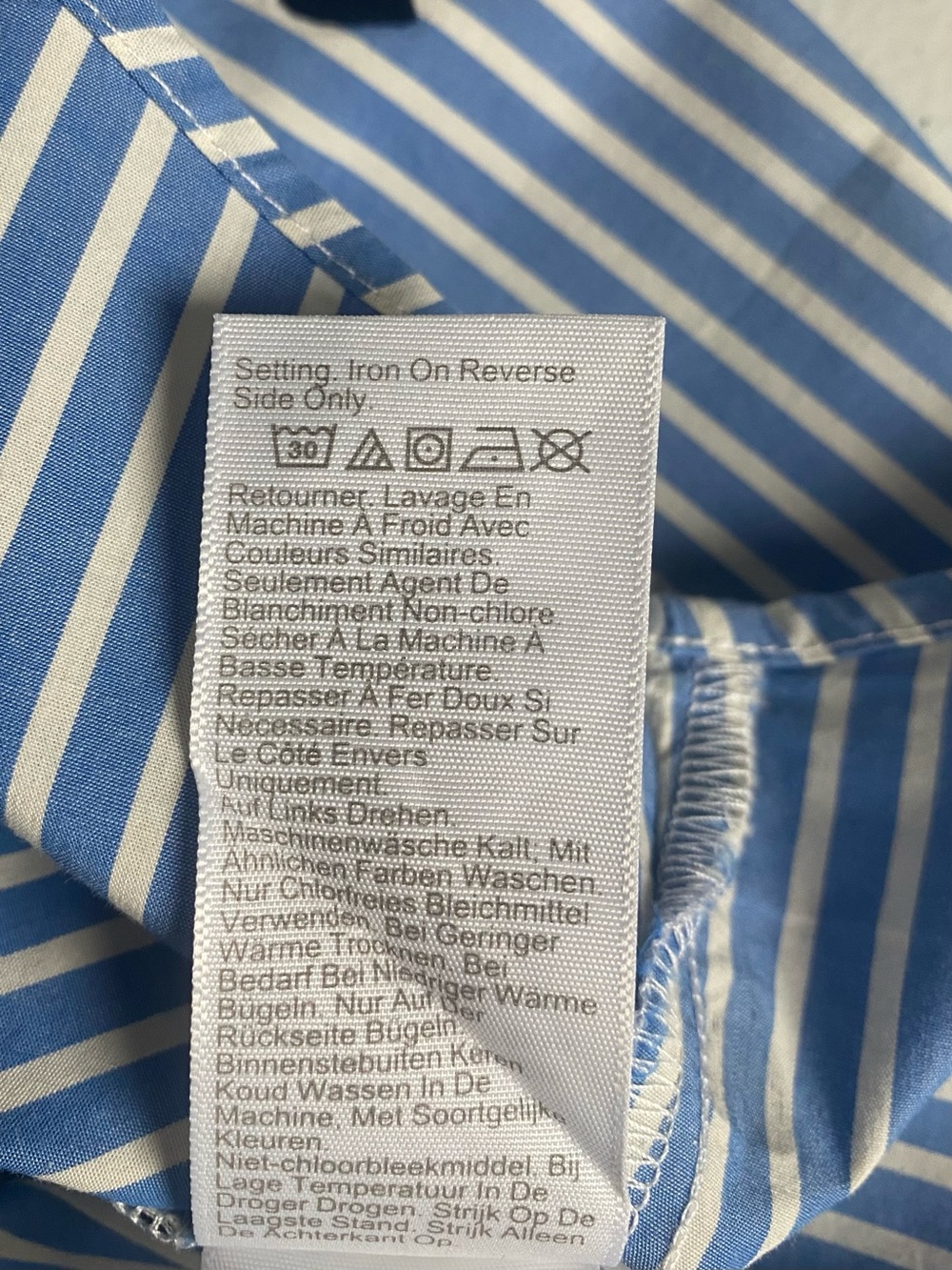 J. Crew Ruffle-Neck Long Sleeve Button Down Top with Stripes & Hearts Size L - Picture 9 of 9